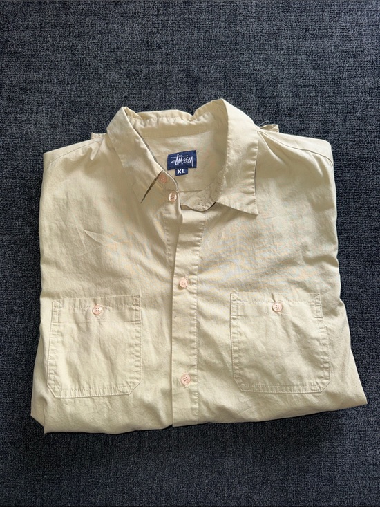 Stussy Other - Stussy Men’s Cream Button-Down Shirt vintage